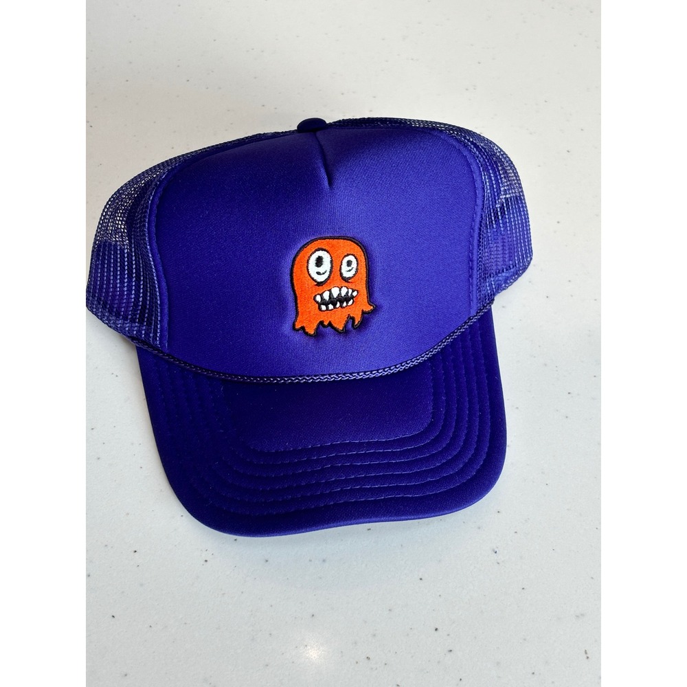 Otto Purple Ghost Embroidered Trucker Hat Snapback Mesh Cap Mens One Size 39-165